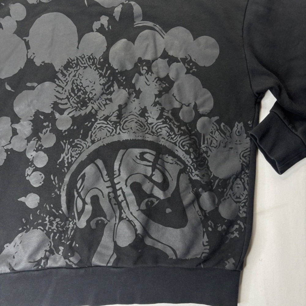 Meters/bonwe Black Graphic Pullover Hoodie Men's XL Streetwear Oversized - Picture 6 of 12